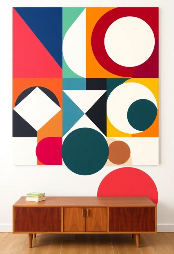 abstract geometric wall decor