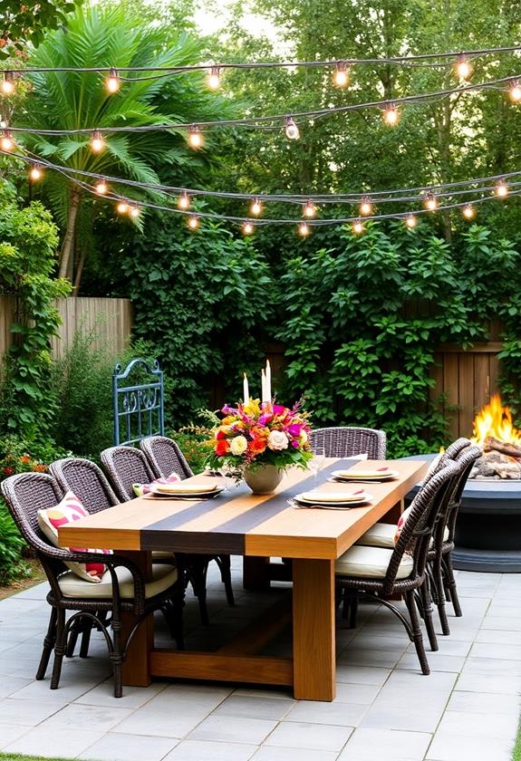 al fresco dining space