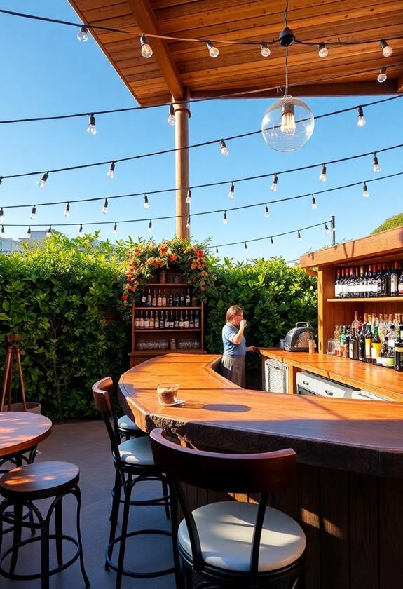 alfresco dining space