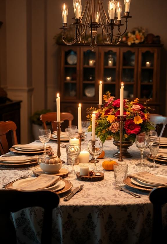 antique dining dish collection