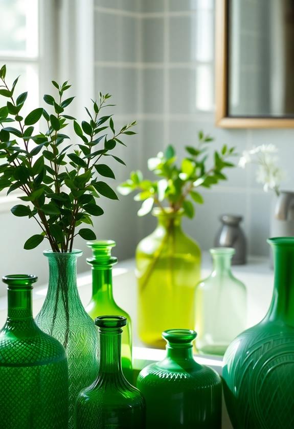 antique emerald glassware collection