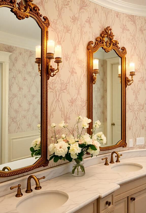 antique reflective glass decor