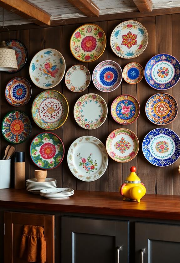 artful plate displays decoratively