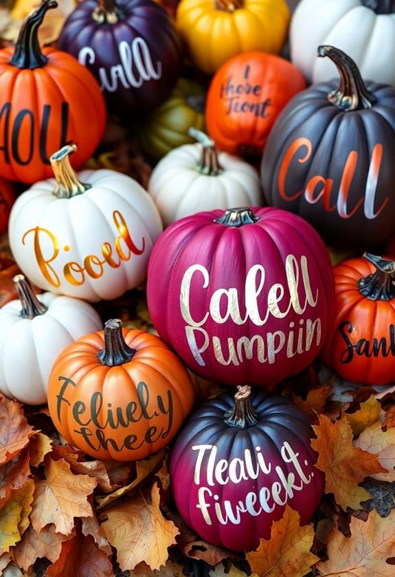 artistic pumpkin lettering design