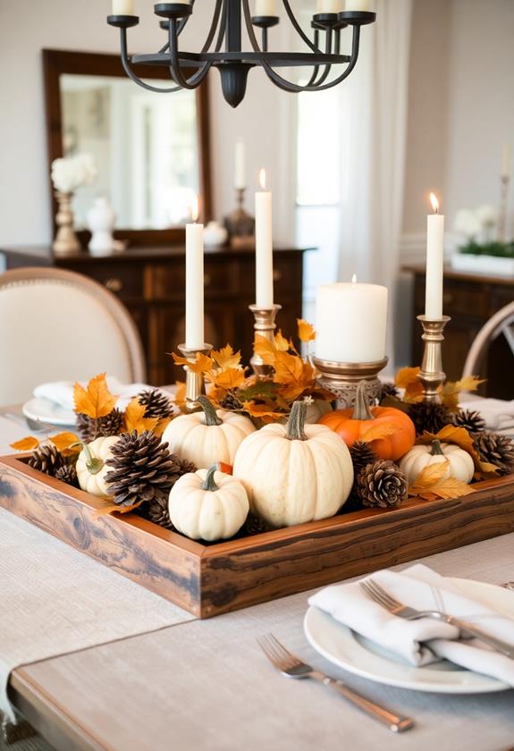 autumn inspired decorative arrangements