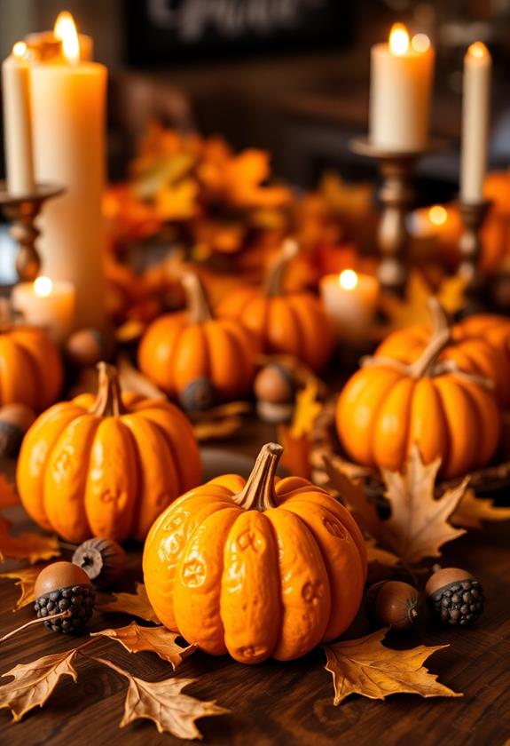 autumn themed table decorations