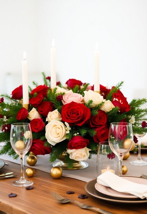 beautiful flower compositions displayed