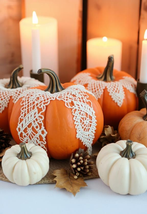 bohemian style decorative pumpkins