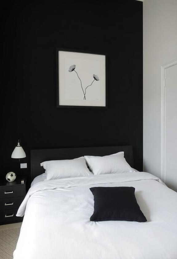 bold dark feature wall