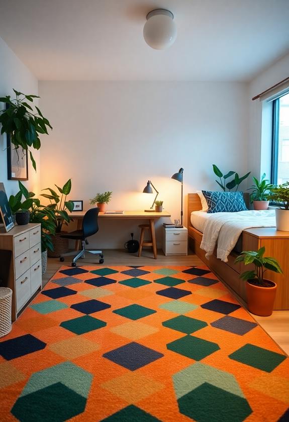 bold decorative floor accent