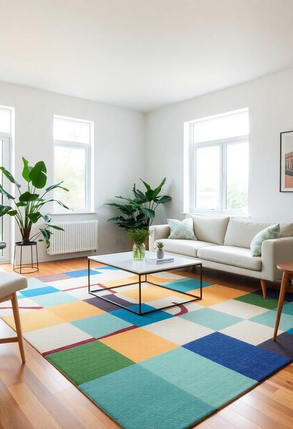 bold decorative floor accent