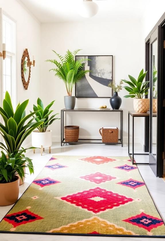 boldly designed statement rug