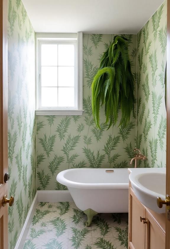 botanical fern design wallpapers