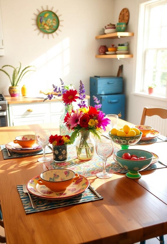 bright bold colorful display