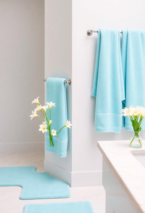 bright sky blue towels