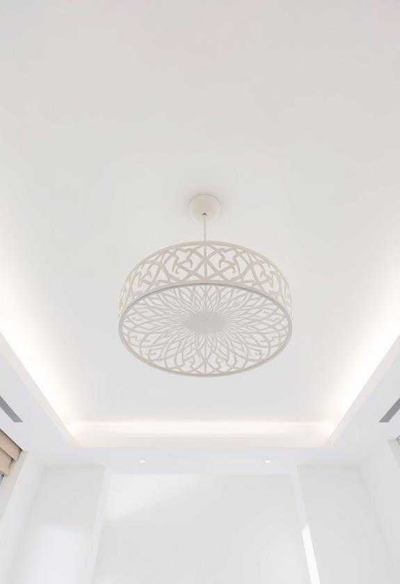 bright white ceiling lights