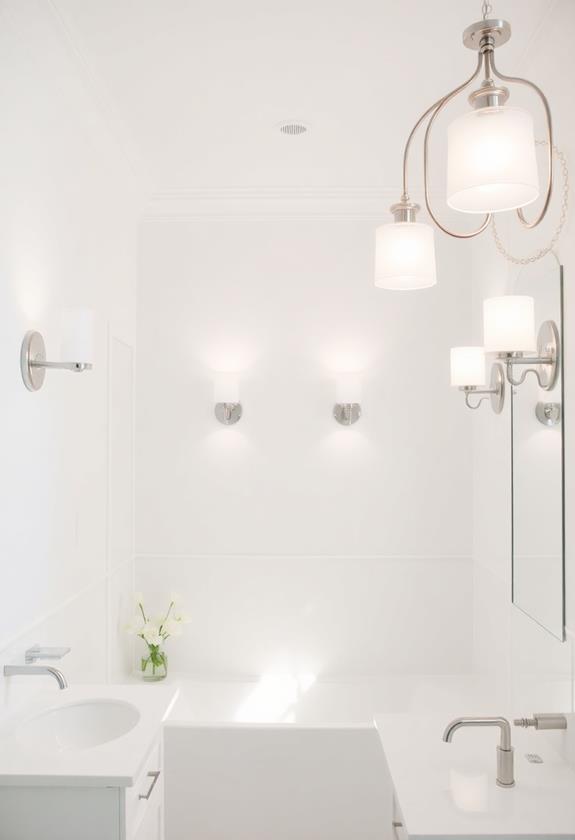 bright white lighting fixtures