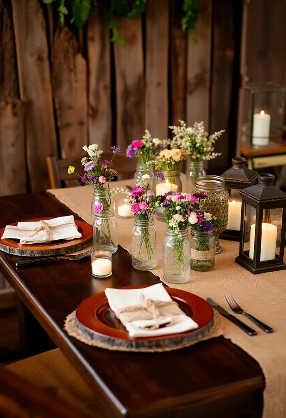 burlap accents rustic aesthetic