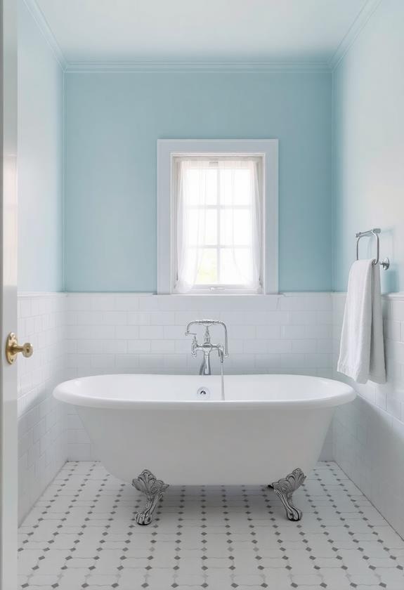 calming soft blue hue