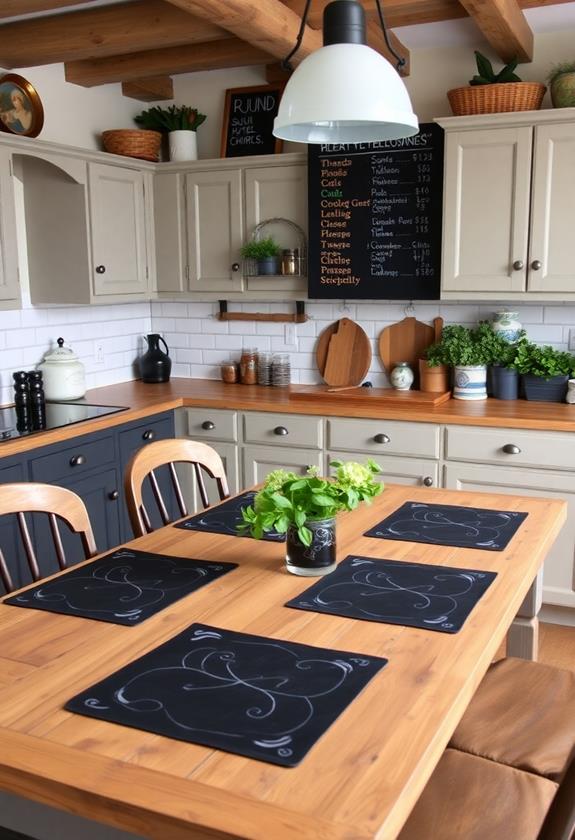 chalkboard design features