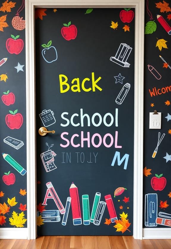 chalkboard for school preparations