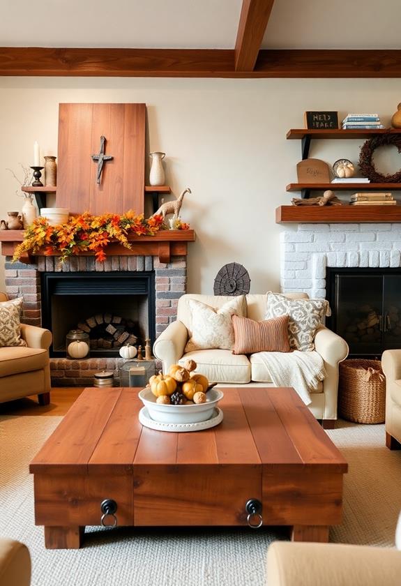 charming natural wood features