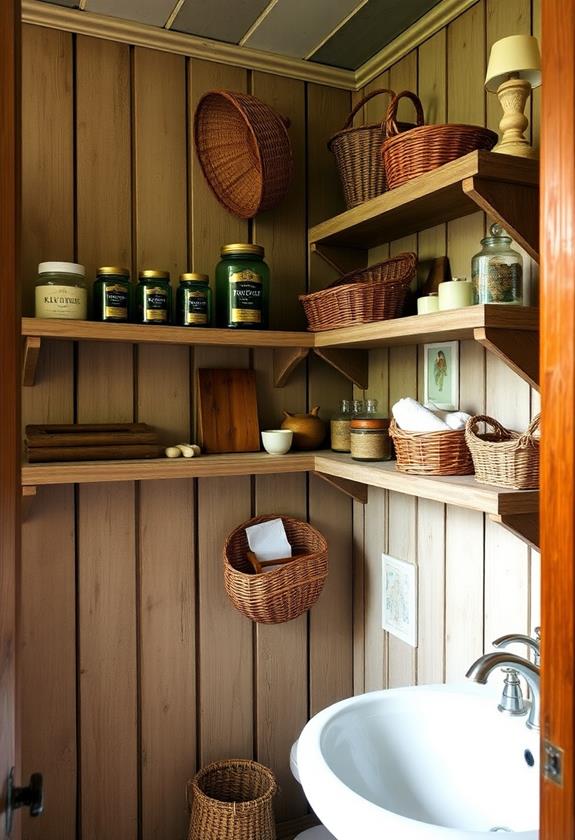 charming natural wood storage