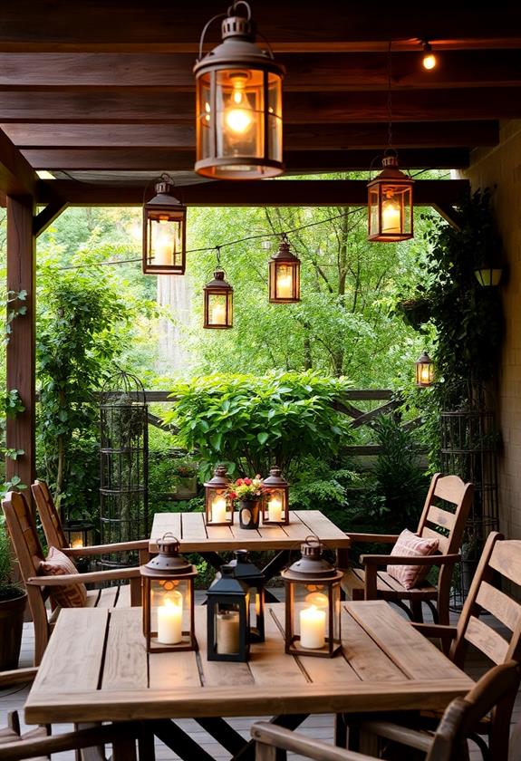 charming rustic outdoor lighting