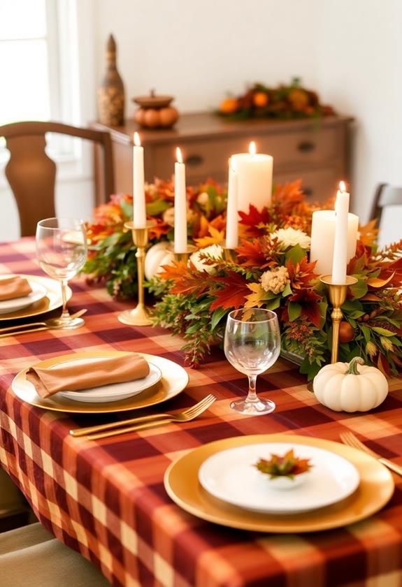 checkered fabric table covers