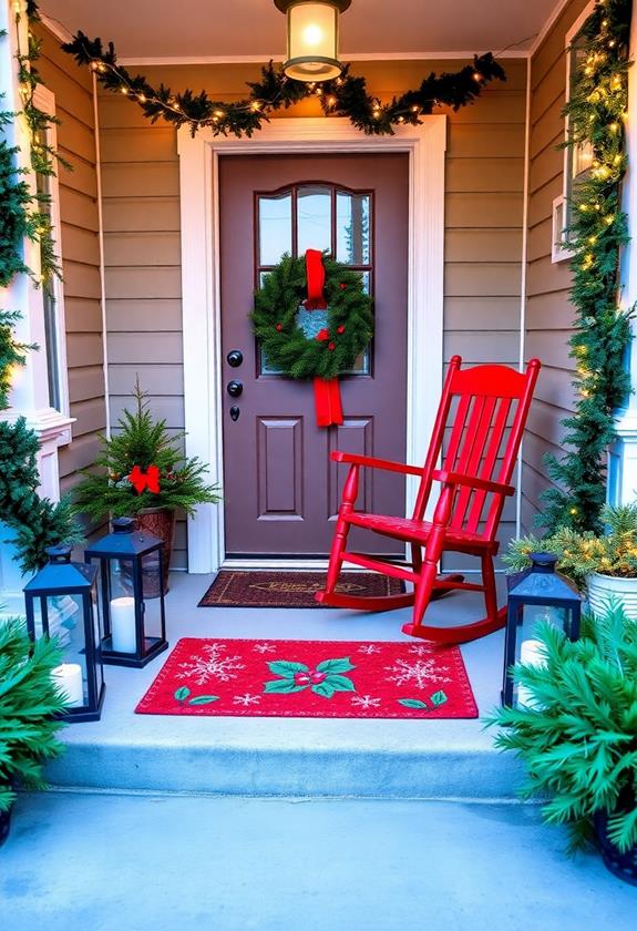 cheerful holiday floor mats