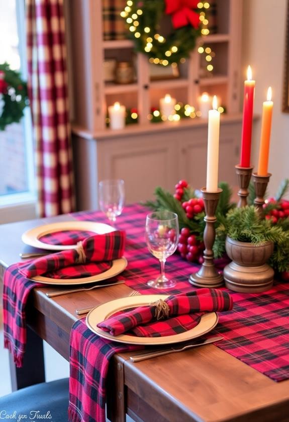 cheerful holiday tartan designs