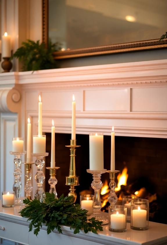 chic candle arrangement ideas