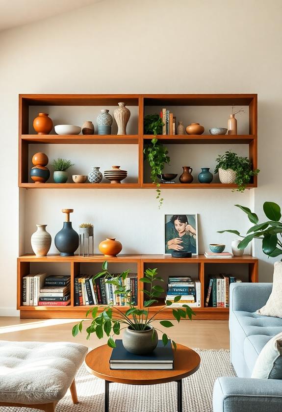 chic open shelf design