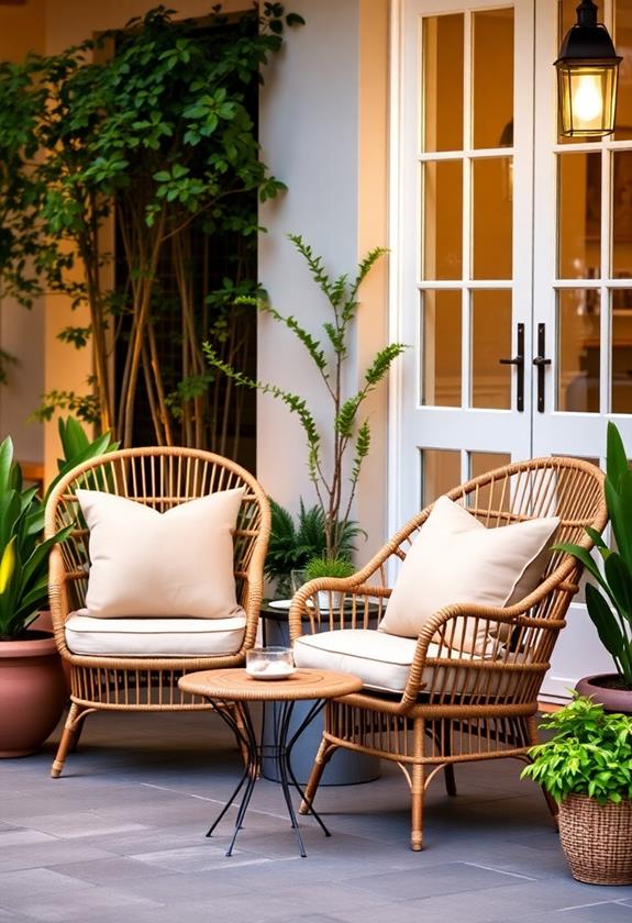 chic outdoor seating options