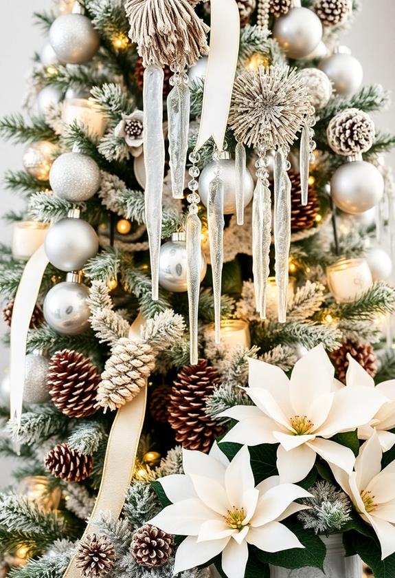 chic white and silver