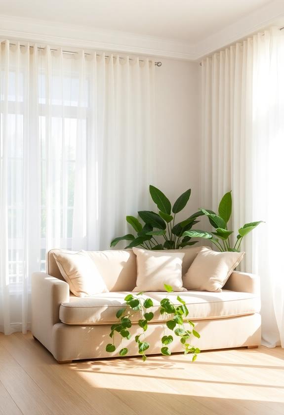 choose lightweight sheer drapes