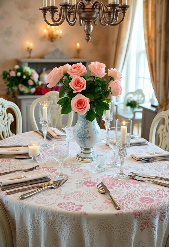 classic fabric dining decor