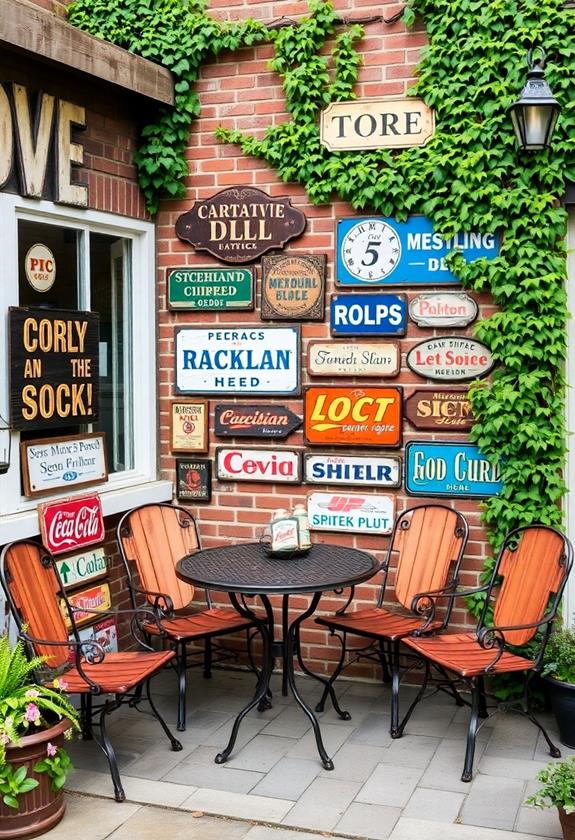 classic retro advertising display