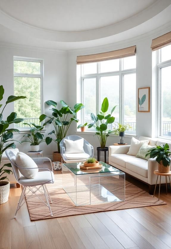 clear modern stylish decor