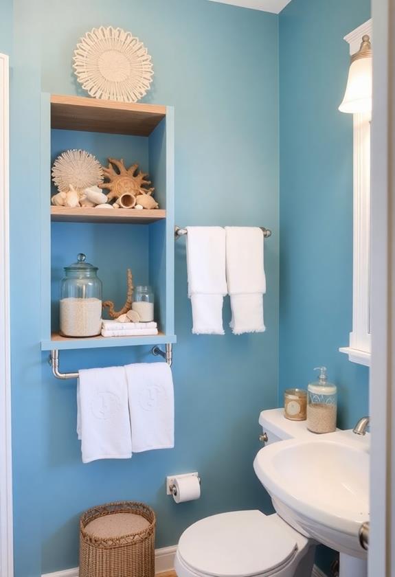 coastal themed shelving design