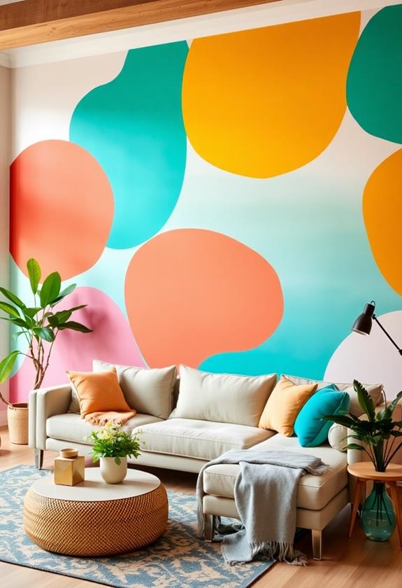 colorful artistic wall art