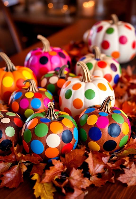 colorful decorative fall gourds