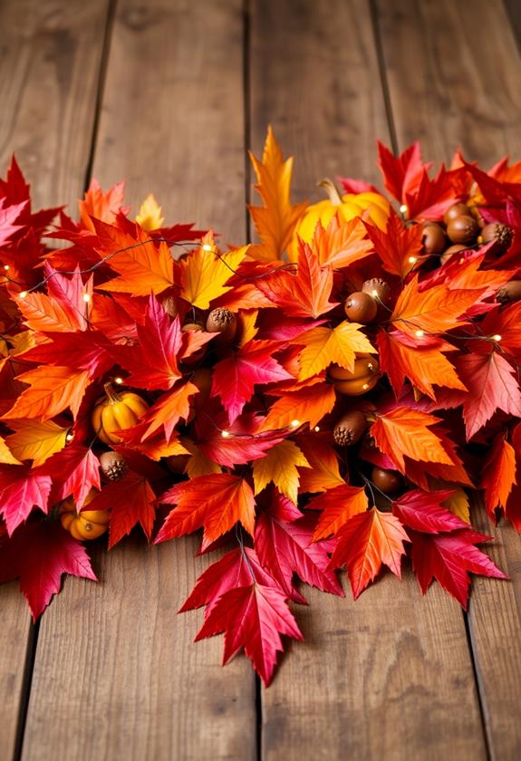colorful fall leaf decor