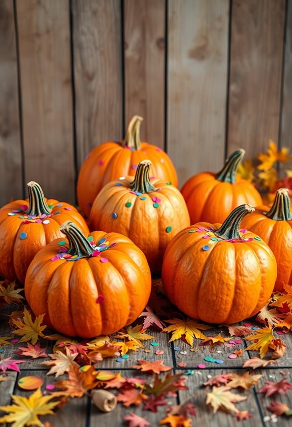 colorful festive pumpkin decorations
