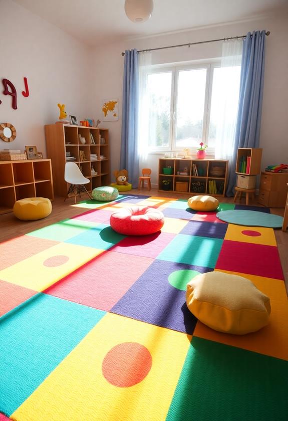 colorful floor textiles collection