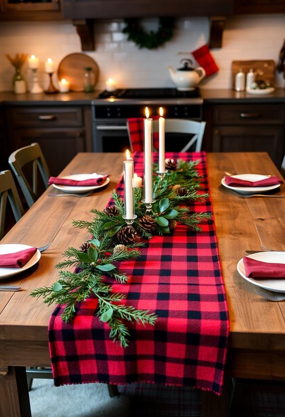 colorful holiday table decor
