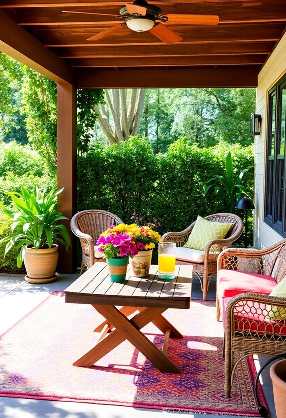 colorful outdoor floor coverings