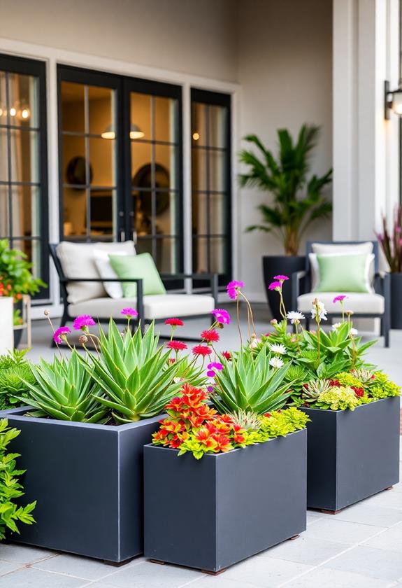 contemporary garden planters design