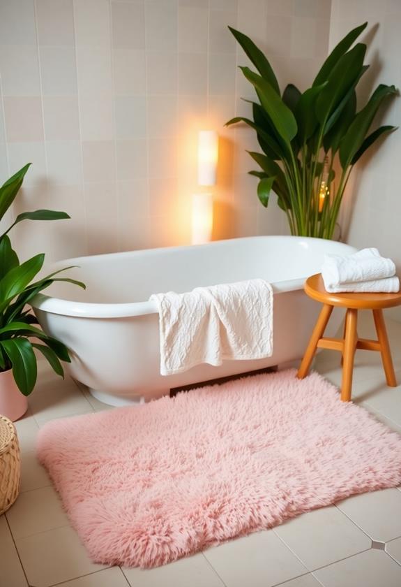 cozy bathroom accessory addition