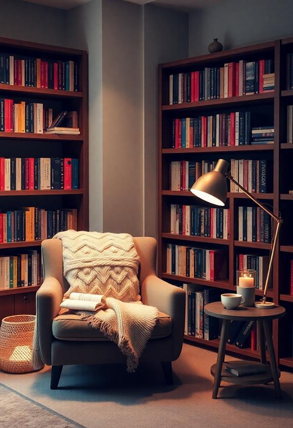 cozy reading nook setup